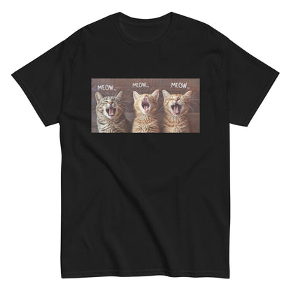 "Meowing Trio" T-Shirt – Three Adorable Kittens in Action